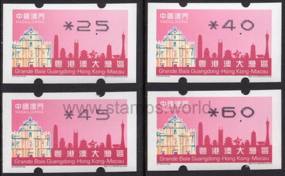 Macau. 2019 Guangdong-Hong Kong-Macao Greater Bay Area. MNH Label stamps