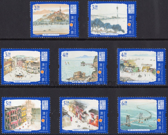 Macau. 2019 New Eight Scenic Spots. MNH