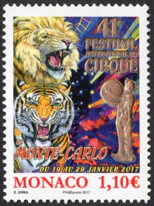 Monaco. 2017 Monte Carlo International Circus Festival. MNH