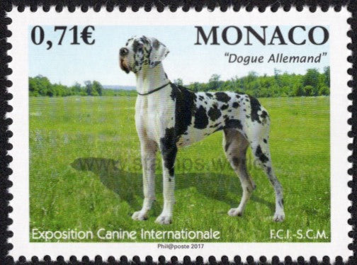 Monaco. 2017 International Dog Show. MNH