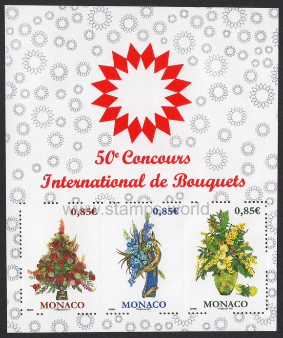 Monaco. 2017 50th International Bouquet Competition. MNH