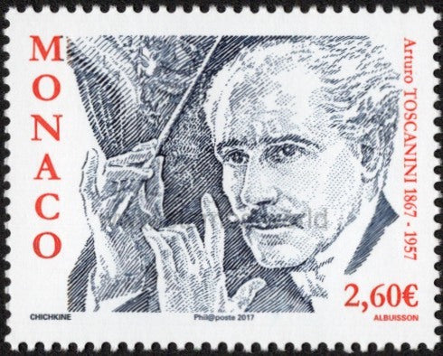 Monaco. 2017 Arturo Toscanini. Conductor. MNH