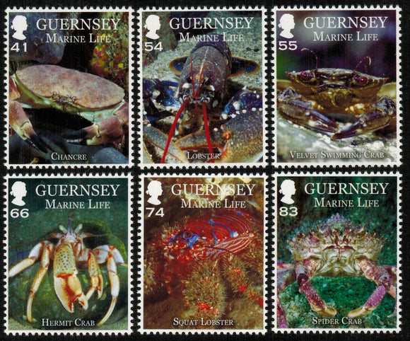 Guernsey. 2014 Marine Life II. Crustaceans. MNH