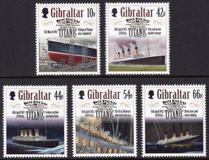 Gibraltar. 2012 100th Anniversary of Titanic Disaster. MNH