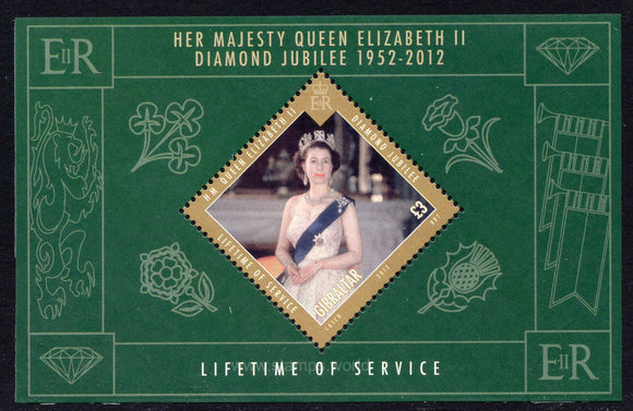 Gibraltar. 2012 Queen Elizabeth II - Lifetime of Service. MNH