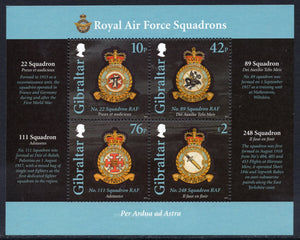 Gibraltar. 2012 Royal Air Force Squadrons. MNH