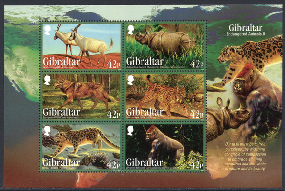 Gibraltar. 2012 Endangered Animals. MNH