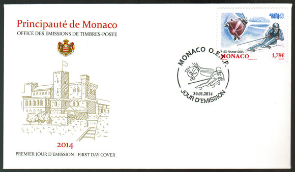 Monaco. 2014 Sochi. Winter Olympic Games. FDC