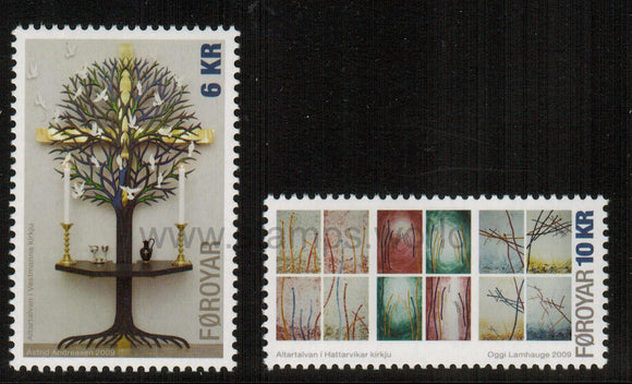 Faroe Islands. 2009 Altarpieces. MNH