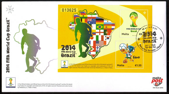 Malta. 2014 FIFA World Cup. Brazil 2014. FDC