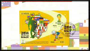 Malta. 2014 FIFA World Cup. Brazil 2014. FDC