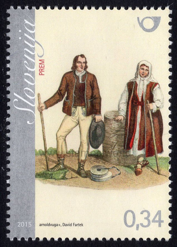 Slovenia. 2015 National Costumes from Prem. MNH