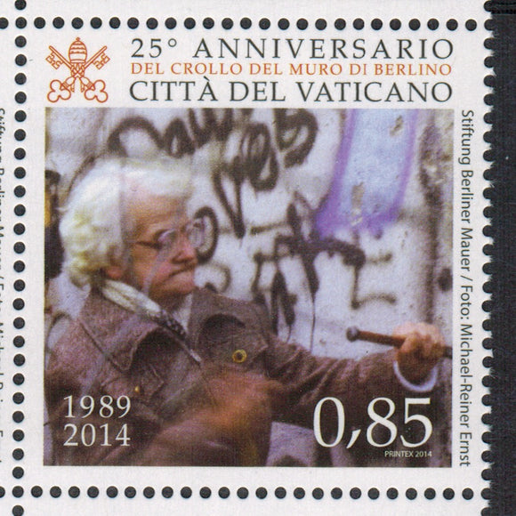 Vatican. 2014 Fall of the Berlin Wall. MNH