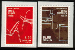 Denmark. 2014 Danish furniture designers. MNH