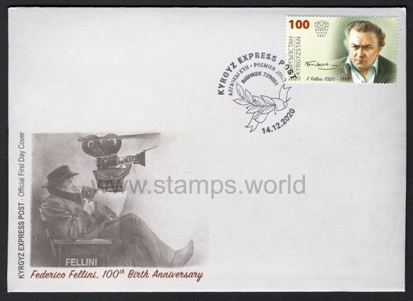 Kyrgyzstan. 2020 Federico Fellini. FDC