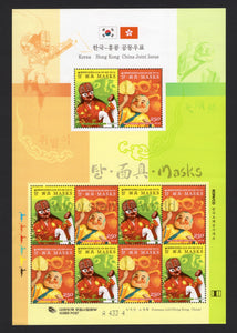 South Korea. 2008 Masks. MNH