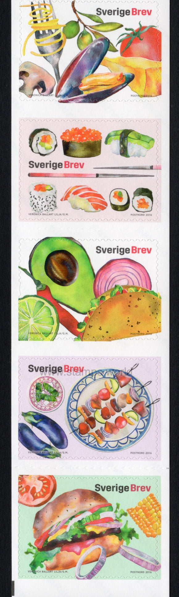 Sweden. 2016 Food in Sweden. MNH