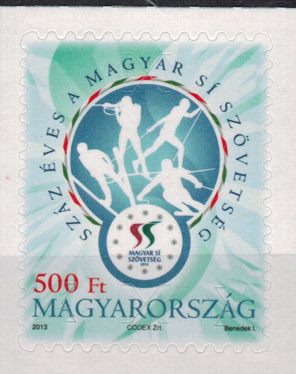 Hungary. 2013 The Hungarian Ski Association. 100 years. MNH