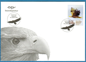 Iceland. 2014 The white-tailed eagle. FDC