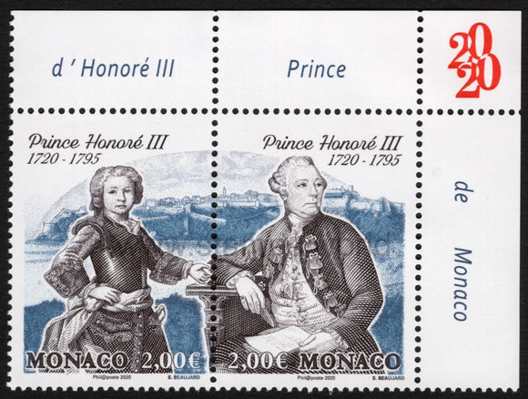 Monaco. 2020 Prince Honore III. MNH