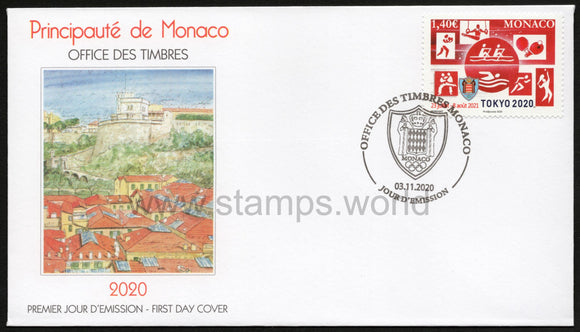 Monaco. 2020 Summer Olympic Games. Tokyo. FDC