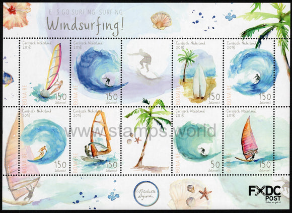 Caribbean Netherlands. Bonaire. 2018 Windsurfing. MNH