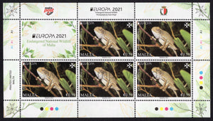 Malta. 2021 Europa. Endangered National Wildlife. MNH Booklet