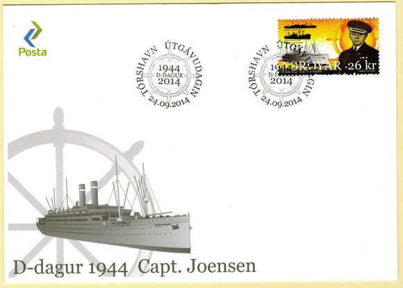 Faroe Islands. 2014 70 Years since D-Day. FDC