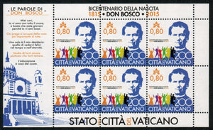 Vatican. 2015 Saint John Bosco. MNH