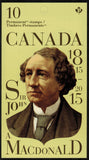 Canada. 2015 Sir John A. Macdonald. Booklet. MNH