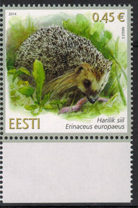 Estonia. 2014 Estonian fauna. Hedgehog. MNH